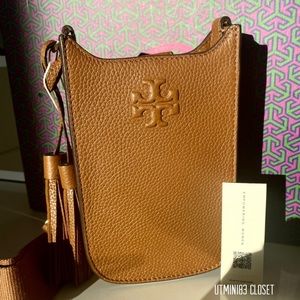 🍀🎀NEW🎀Tory Burch Thea CellPhone crossbody bag/shoulder bag/leather